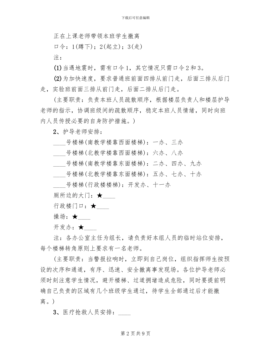 小学紧急疏散演习方案(2篇)_第2页