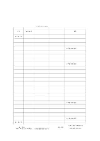 灌注桩桩位坐标表