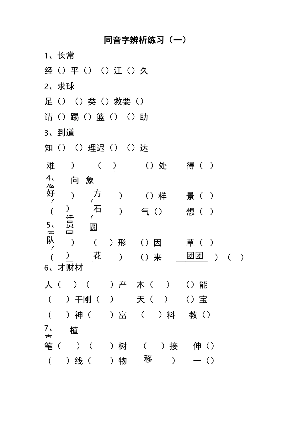 同音、形近字辨析_第1页