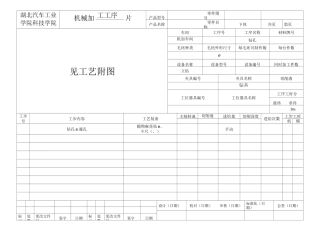 机械加工工序卡片讲解