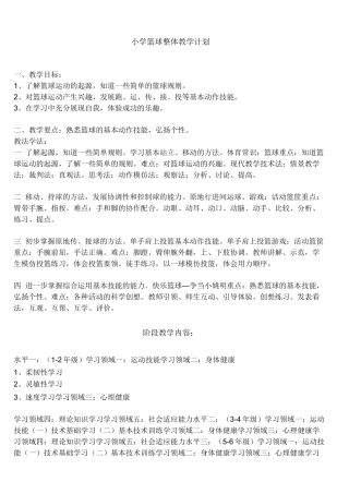 小学篮球课教案60629