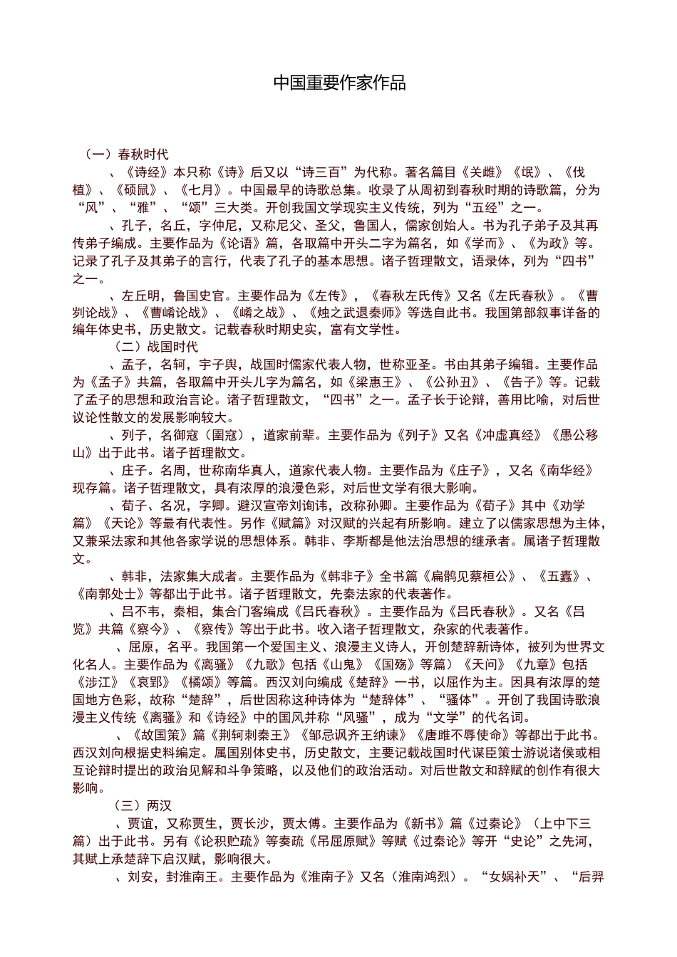 中国重要作家作品_第1页