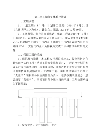 工期保证体系及措施