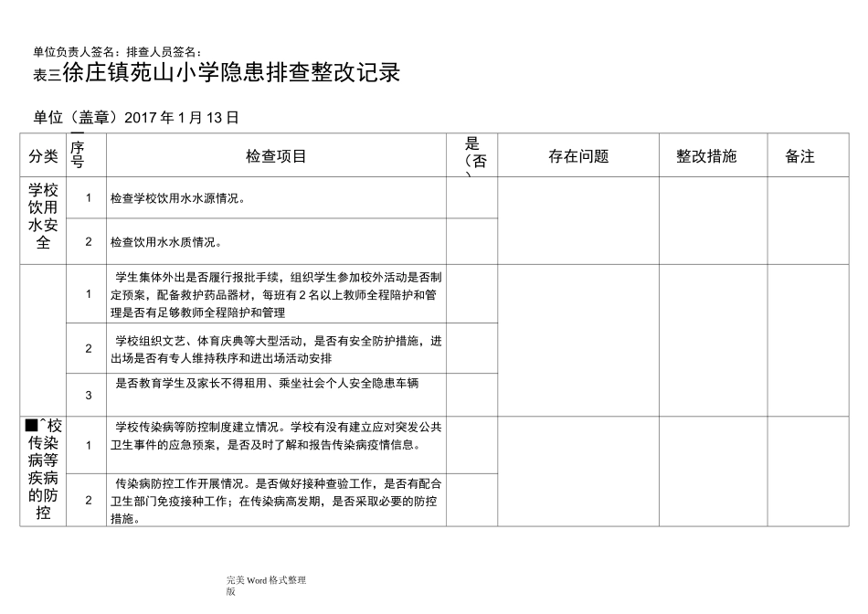 学校周边环境综合治理排查(表)_第3页