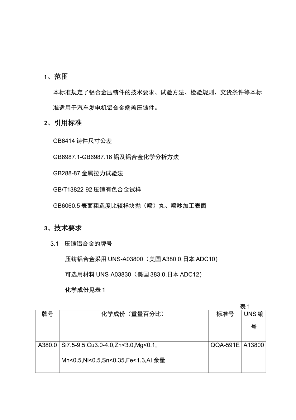 铝合金压铸技术要求汇总_第1页