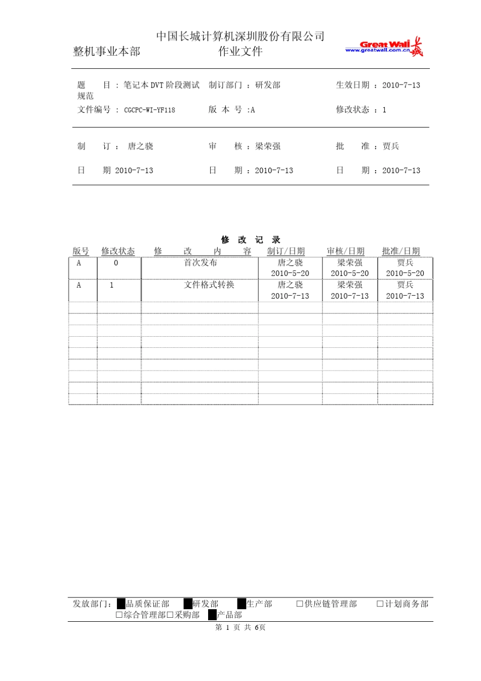 DVT测试规范_第1页