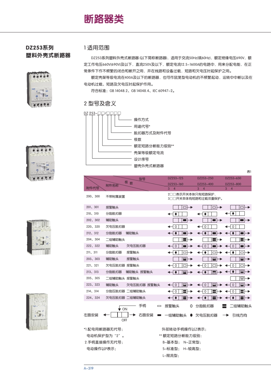 DZ253系列塑料外壳式断路器_第1页