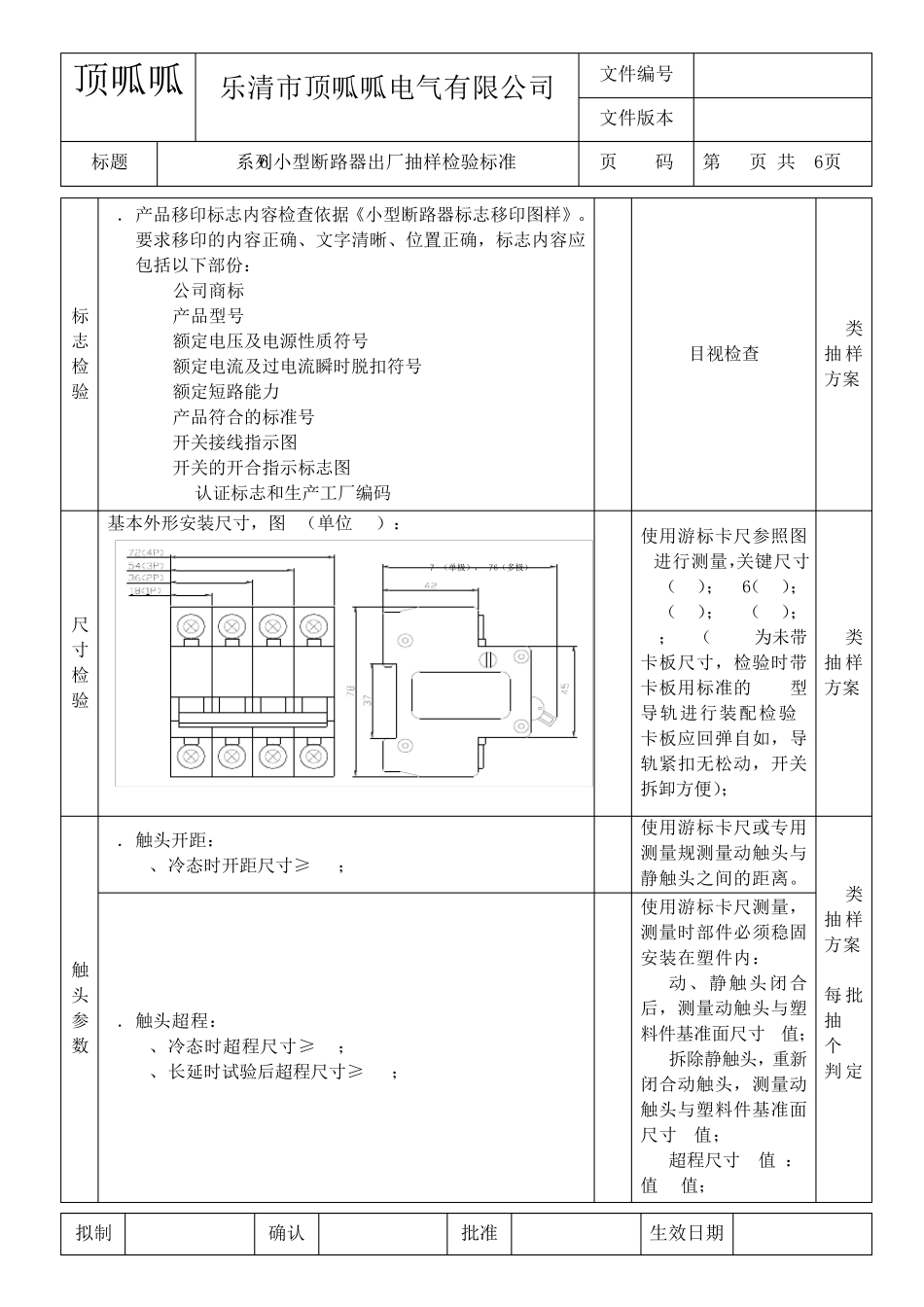 DZ47系列小型断路器检验标准_第2页