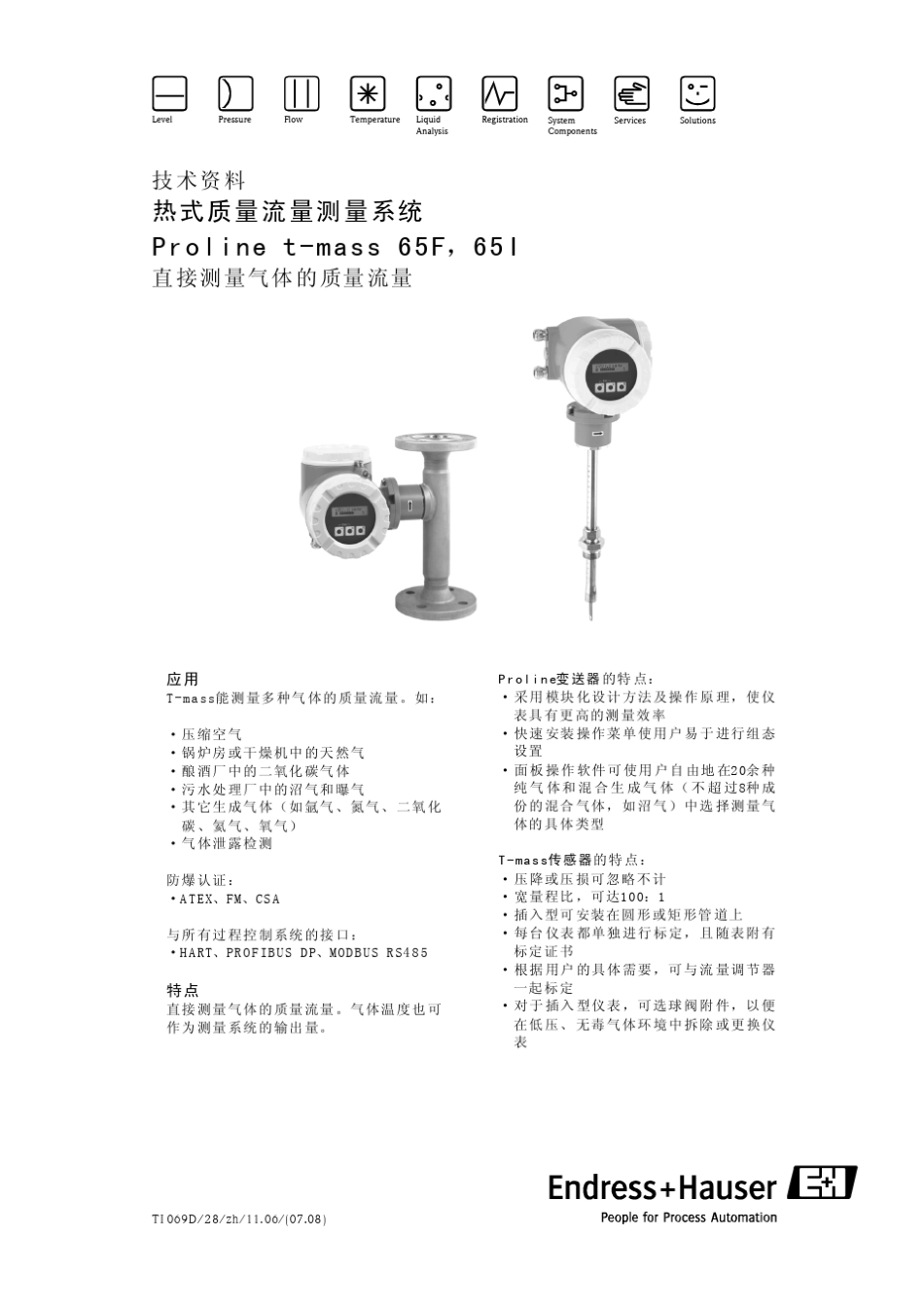 E+H65I空气流量计说明书_第1页