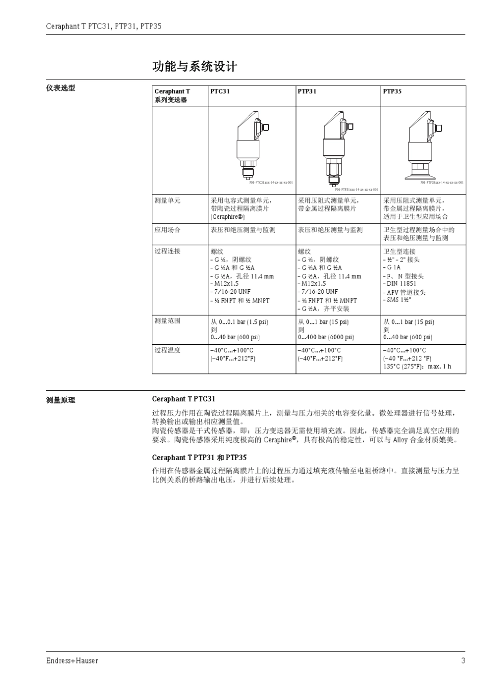 E+H压力开关PTC31_PTP31_PTP35中文资料_第3页