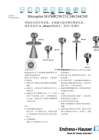 E+H液位计选型资料