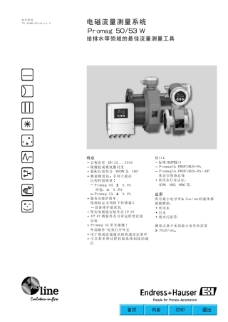 E+H电磁流量计资料