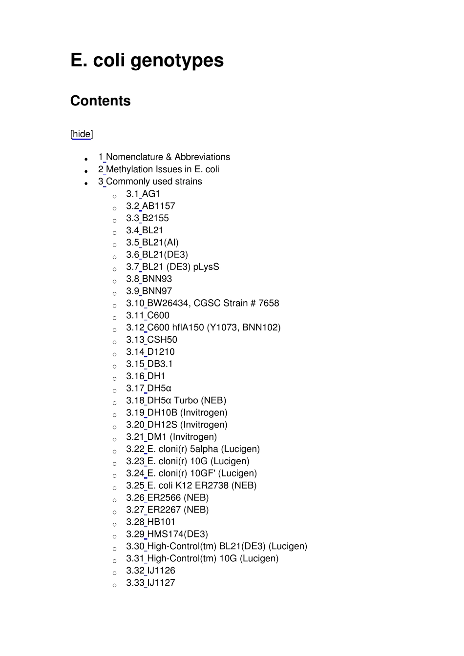 E.coli常用菌株大全_第1页