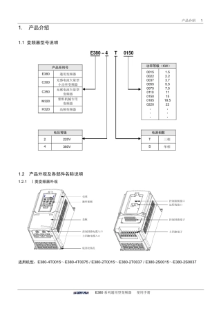 E380变频器说明书