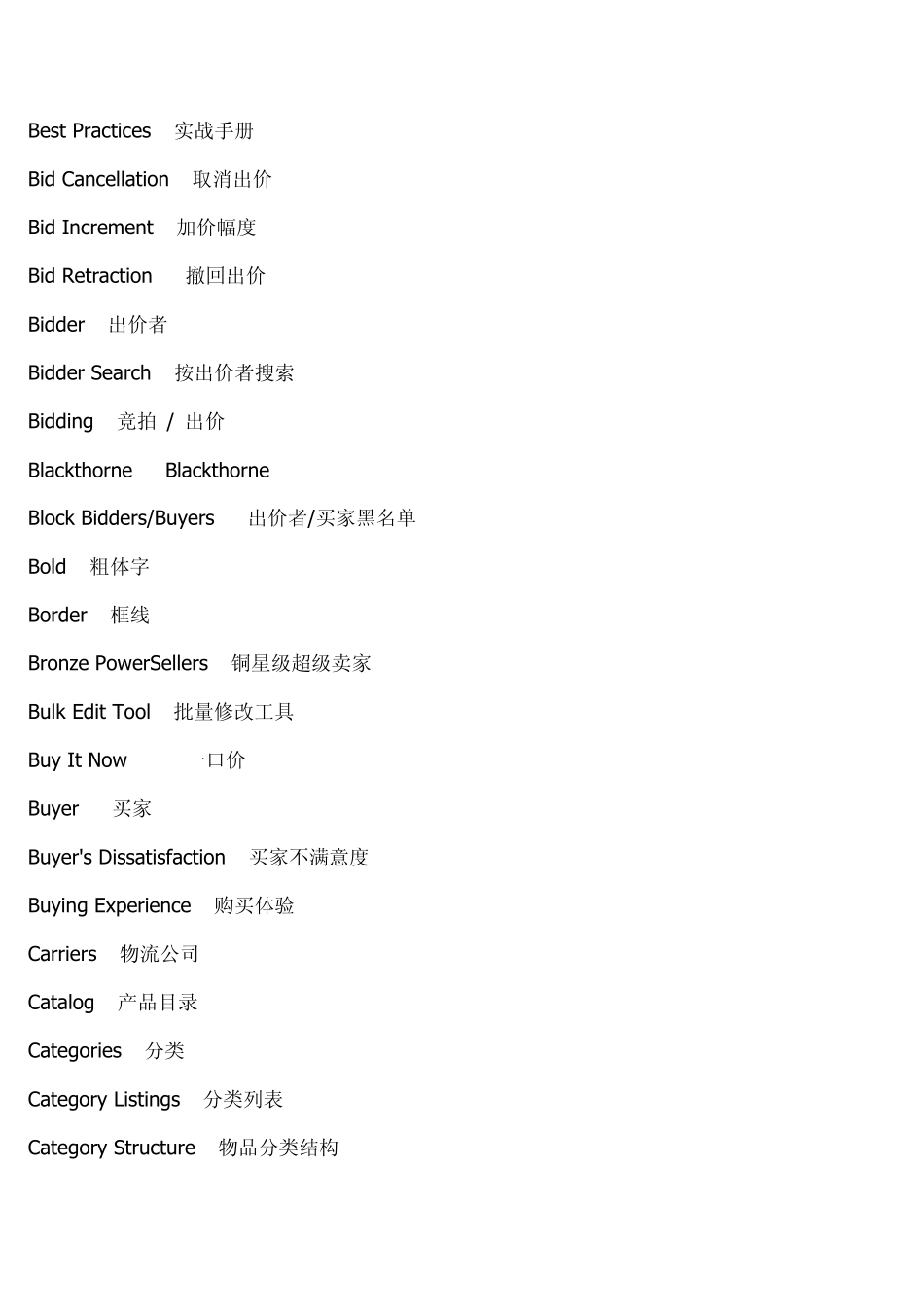 eBay外贸词汇中英文对照表_第2页