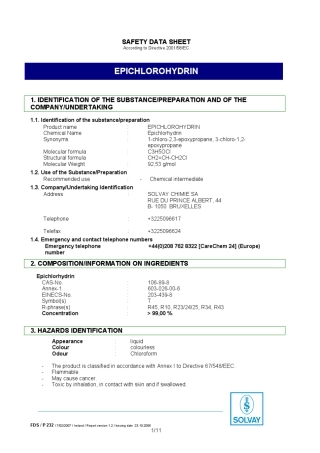 ECHMSDS(环氧氯丙烷)