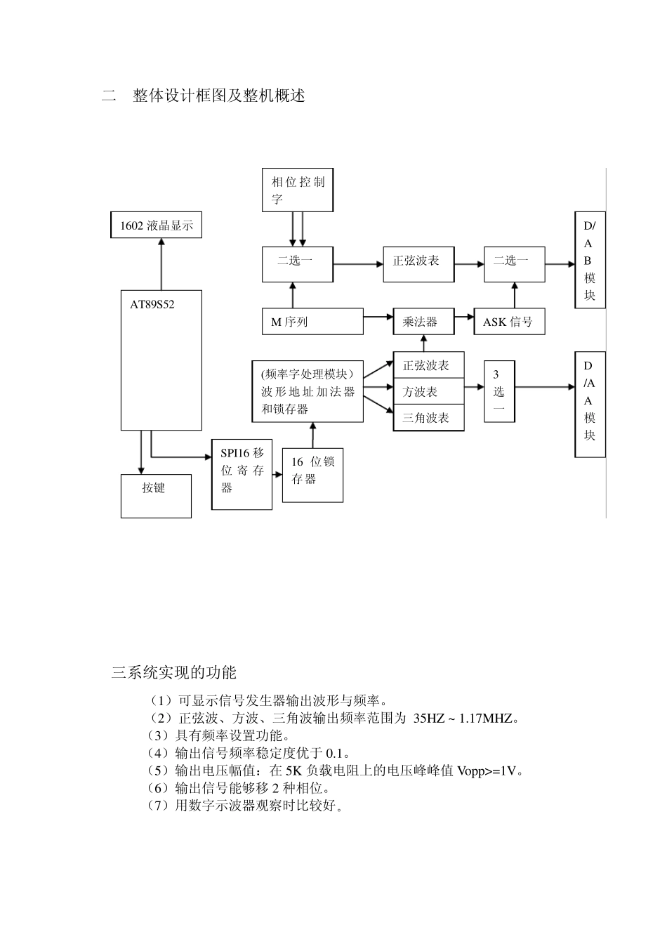 EDA(FPGA)DDS信号发生器课程设计实验报告_第3页