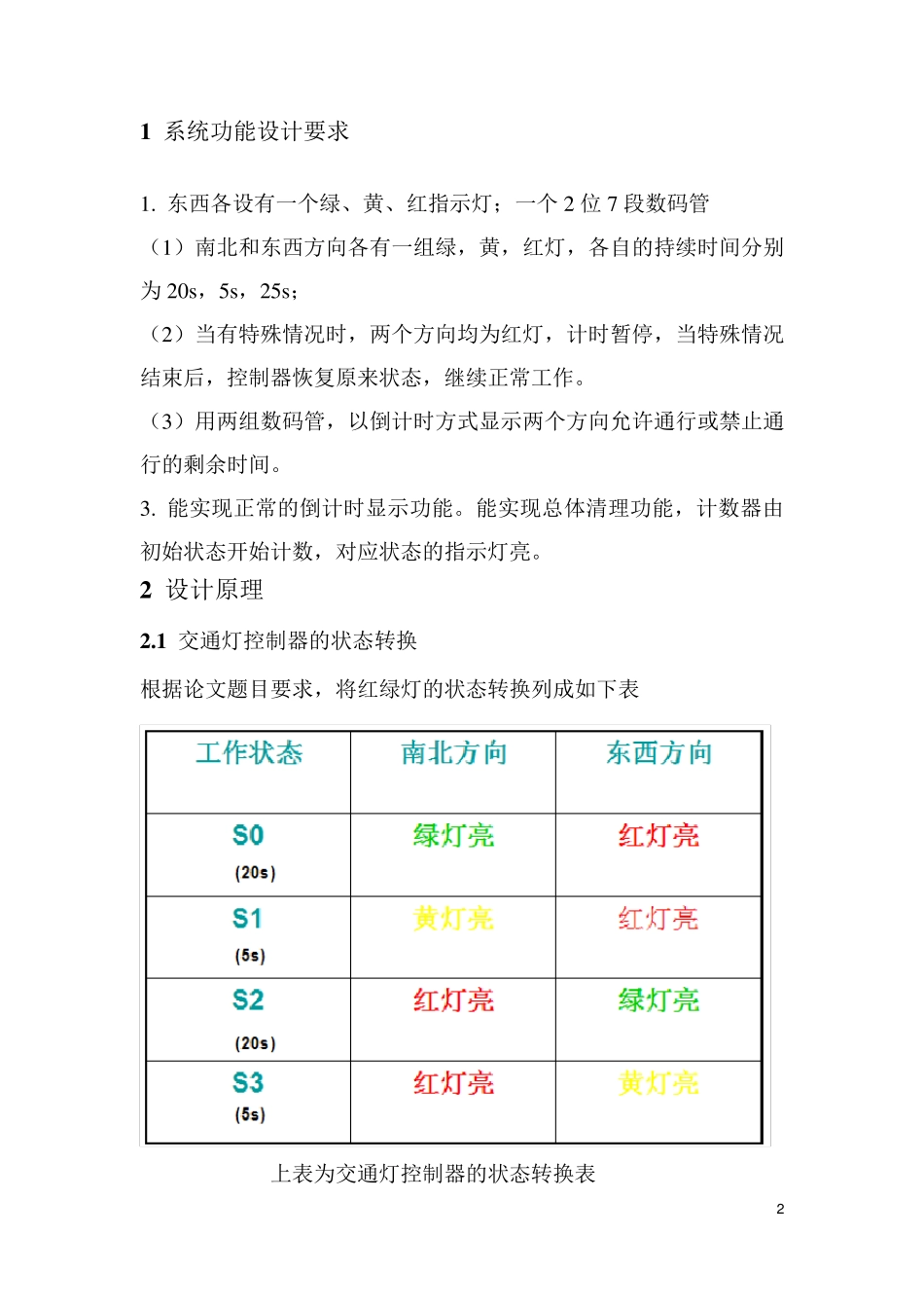 EDA交通灯课程设计(得过优的哦)_第2页
