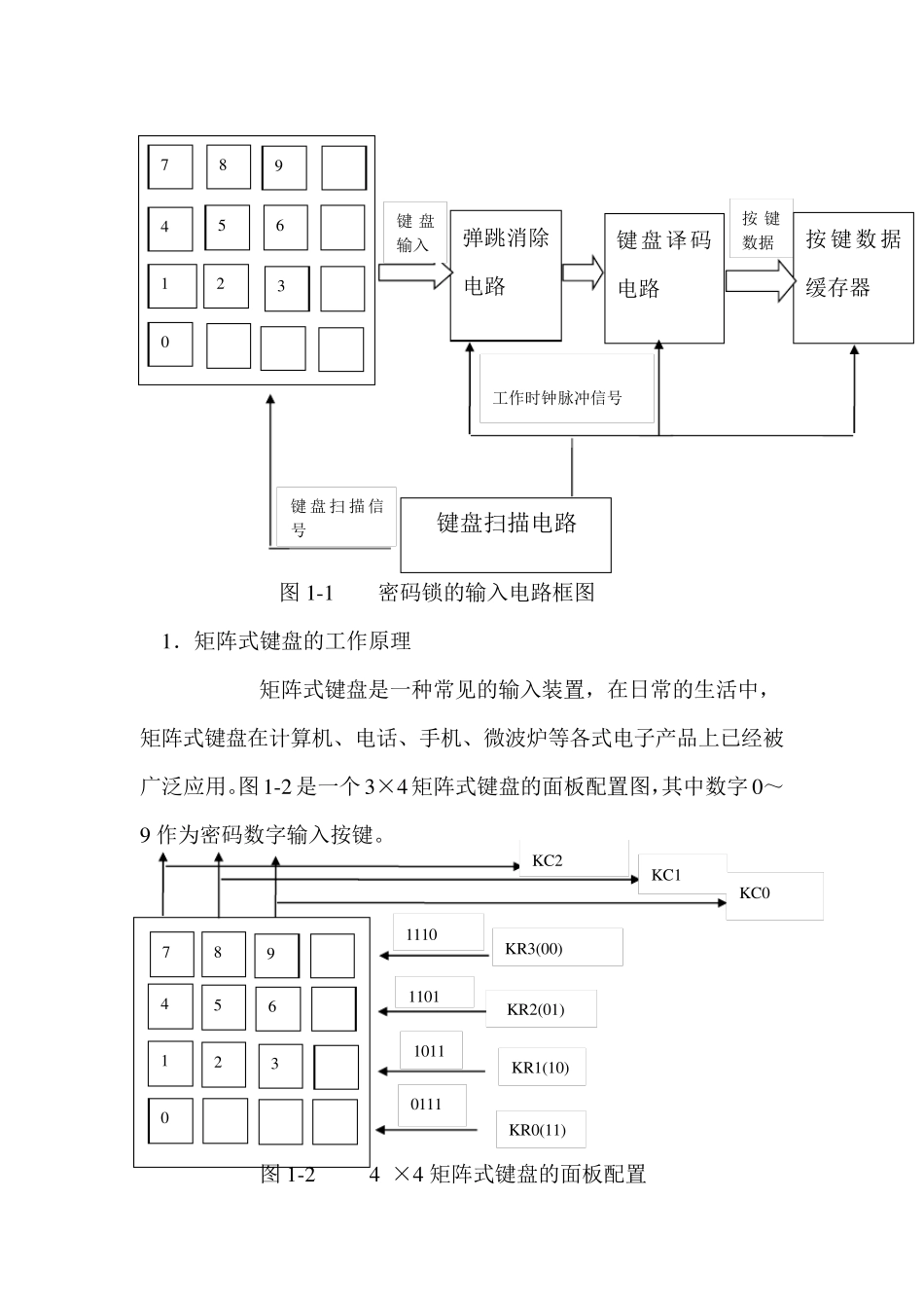 EDA电子密码锁课程设计_第3页