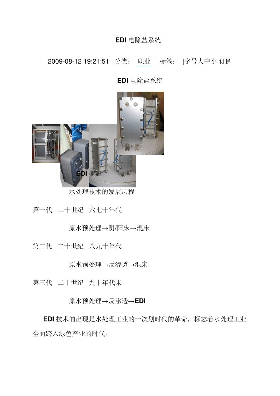 EDI电除盐系统_第1页