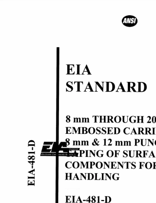 EIA481D最新版卷带包装标准