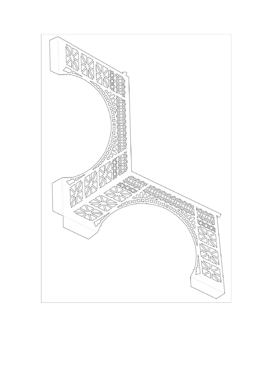Eiffel埃菲尔铁塔纸模纸雕图纸A4纸_第2页