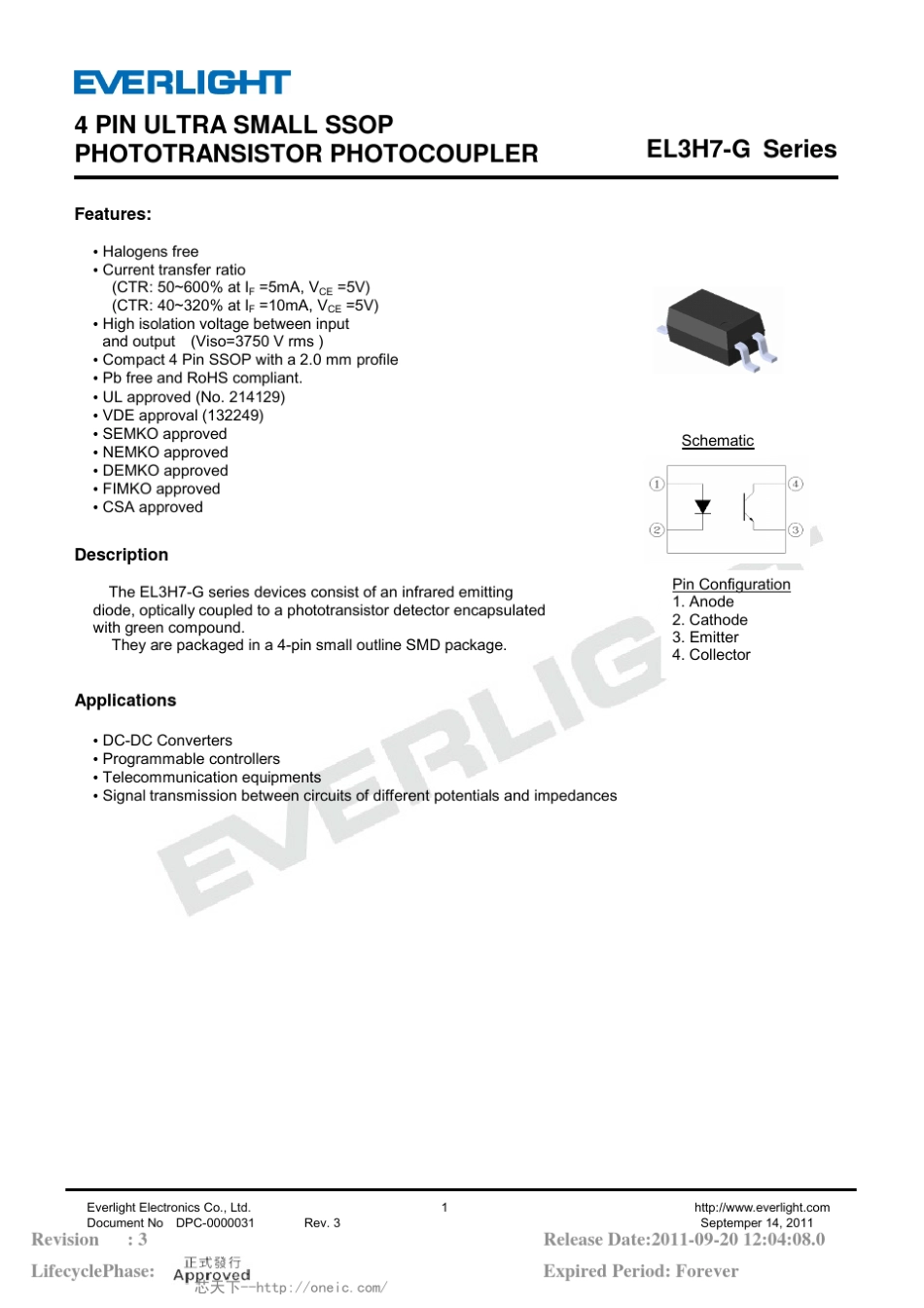EL3H7(B)(TA)VG,EL3H7(B)(TA)VG,EL3H7(B)(TA)VG,EL3H7(TA)G,EL3H7(TB)G,规格书,Datasheet资料_第1页