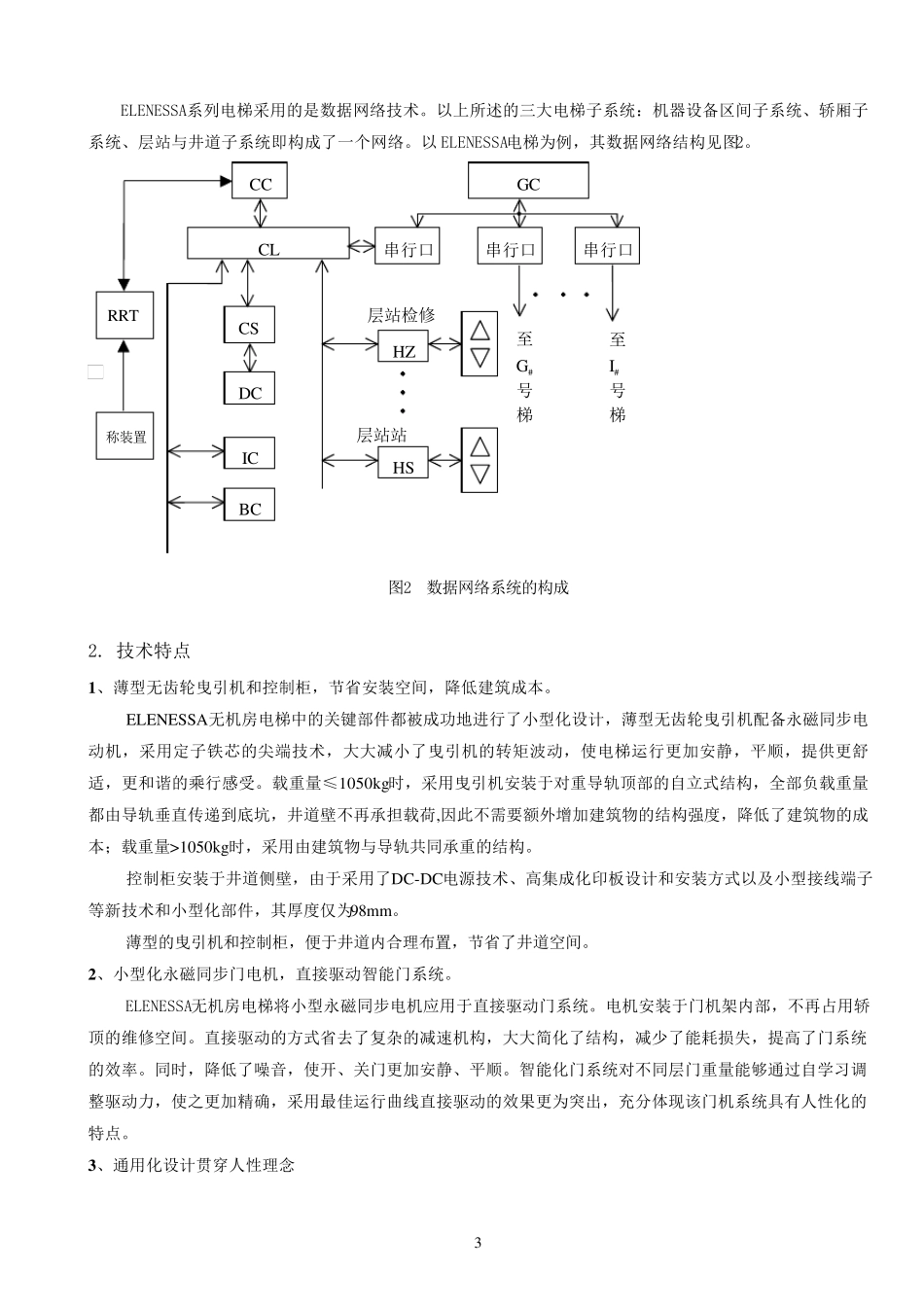 ELENESSA无机房电梯电气系统原理与功能介绍_第3页