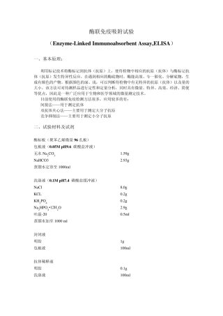 ELISA试验技术要点