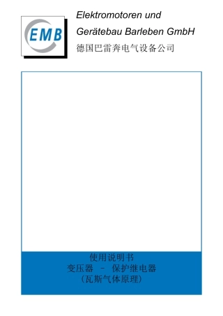 EMB瓦斯继电器使用说明书