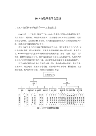 EMCP物联网云平台系统使用教程