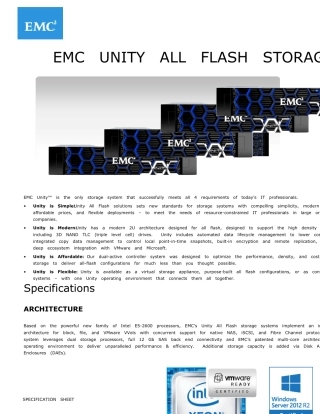 EMCUnity新系列存储简介