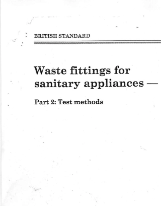 EN2742：2002卫生洁具用的废水配件第2部分测试方法(中英对照)