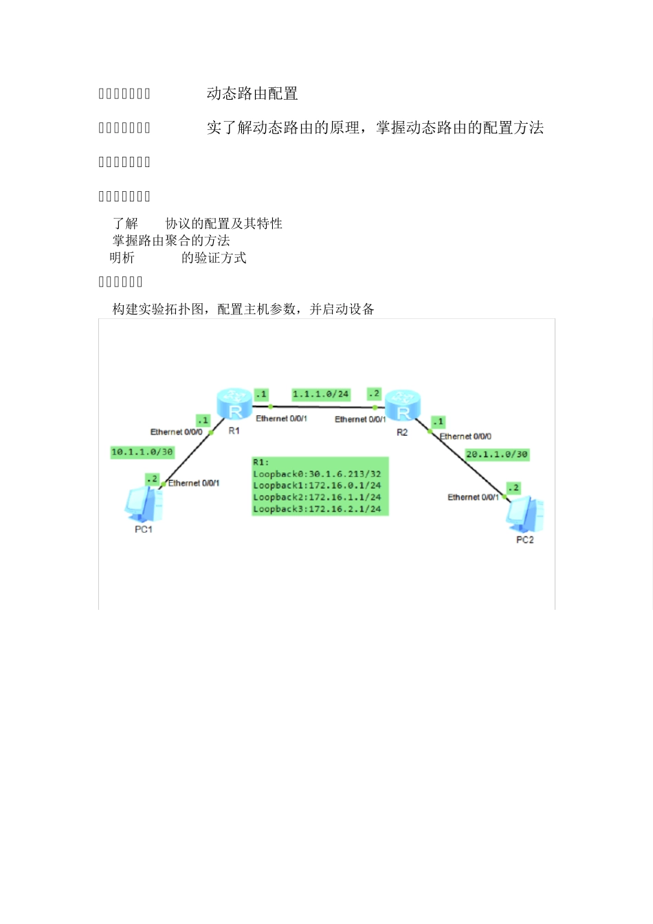 eNSP动态路由配置实验报告_第2页