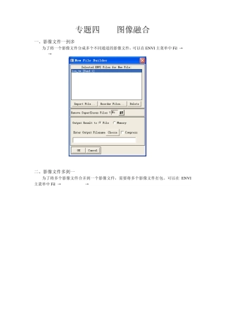 ENVI专题四图像融合