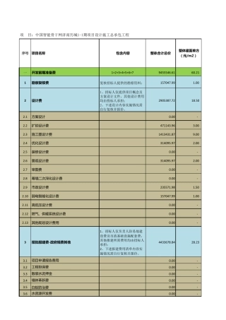 EPC工程价格清单