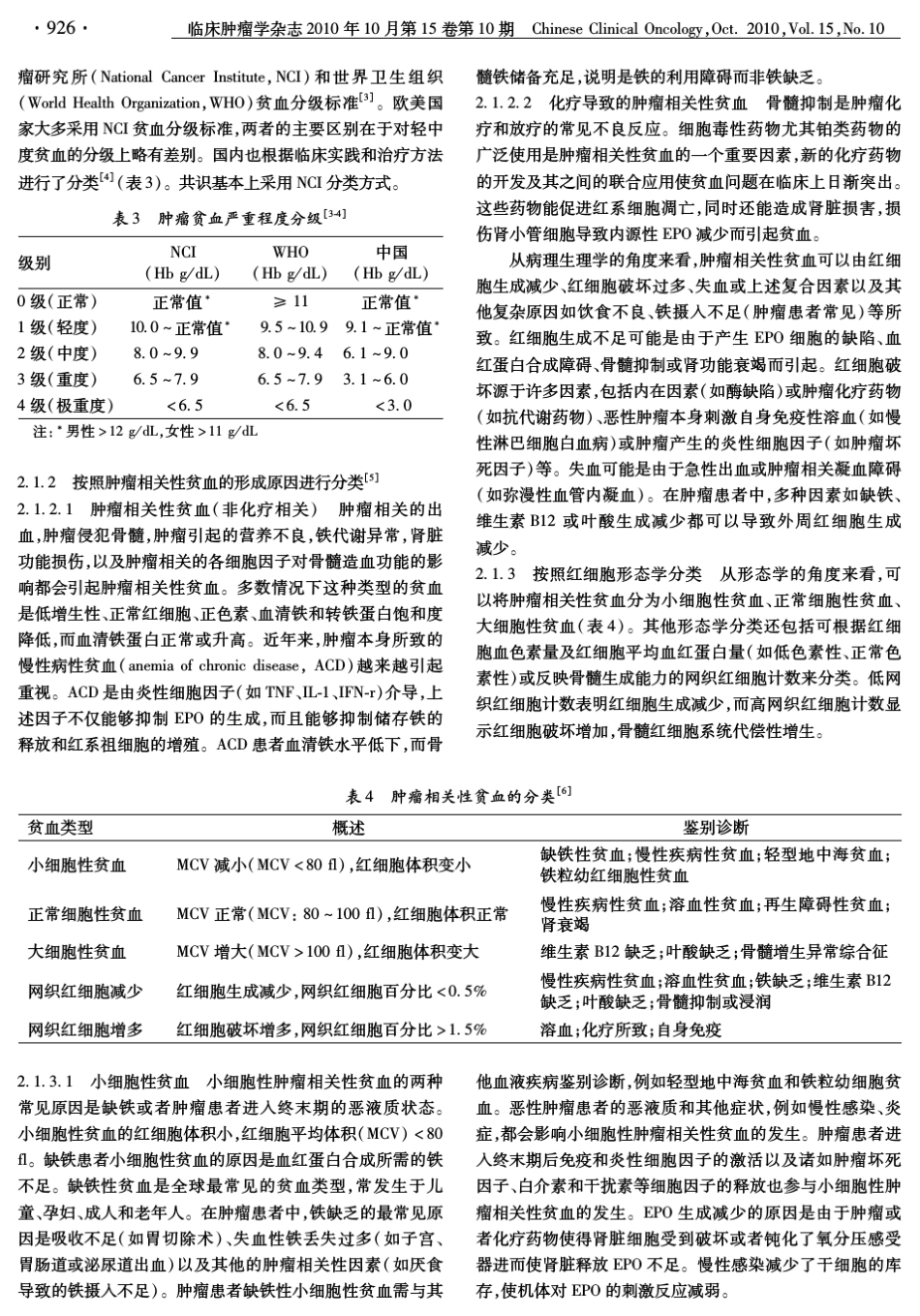 EPO治疗肿瘤相关性贫血中国专家共识_第2页