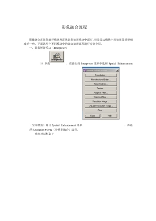 ERDAS影像融合操作流程