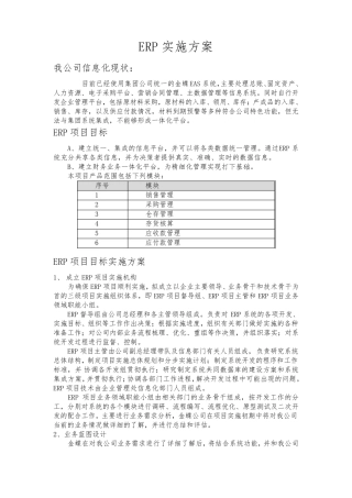ERP实施方案