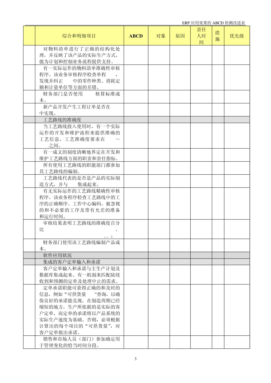 ERP应用效果的ABCD检测改进表_第3页