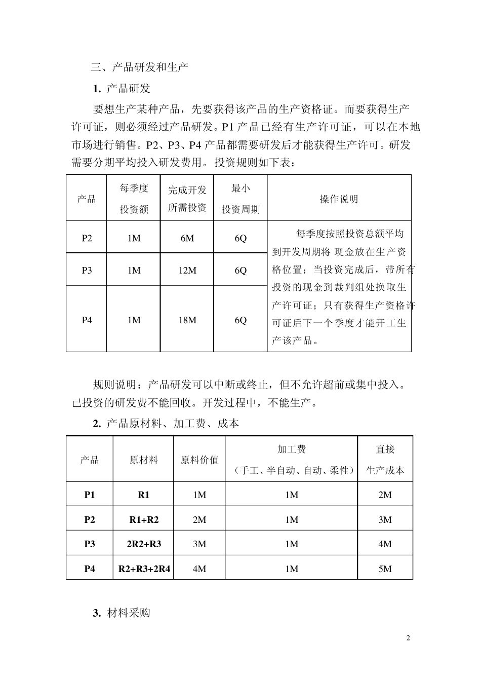 ERP沙盘规则(附评分标准)_第2页