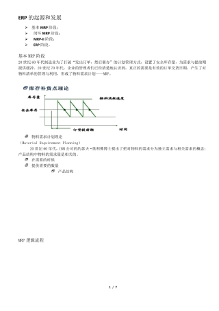 ERP的起源和发展