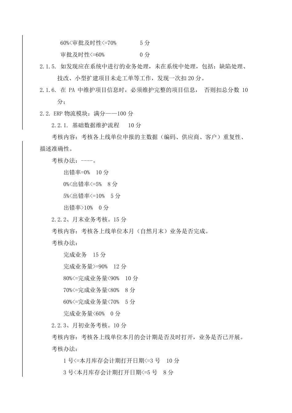 ERP系统运行考核实施细则_第3页