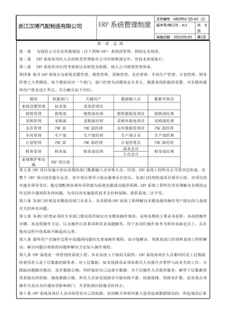 ERP考核管理制度