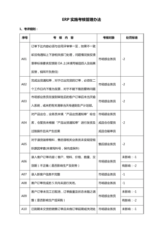 ERP考核管理办法