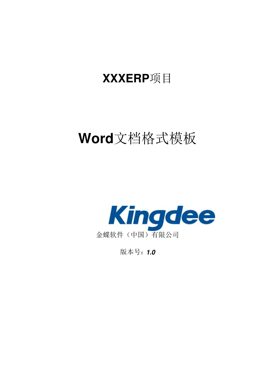 ERP项目Word文档模版_第1页