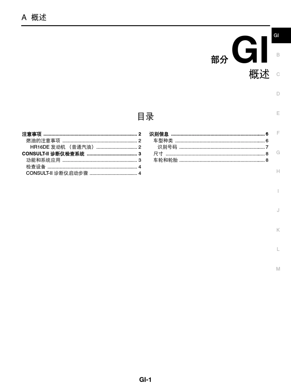 ESM_TIIDA(骐达)维修手册GI_第1页