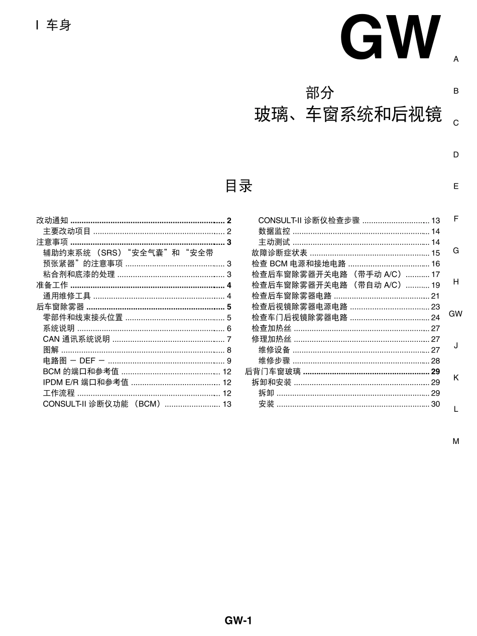 ESM_TIIDA(骐达)维修手册GW_第1页