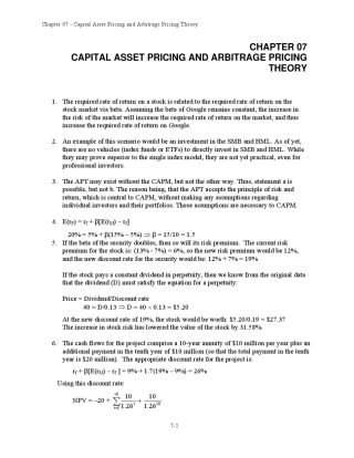 Essentials_Of_Investments_8th_Ed_Bodie_投资学精要(第八版)课后习题答案Chapter7