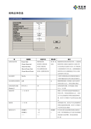 ETABS结构总体信息